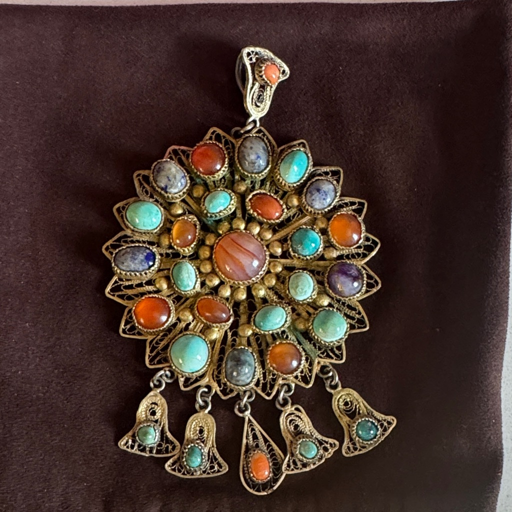 Vintage Egyptian Filigree Vintage Pendant